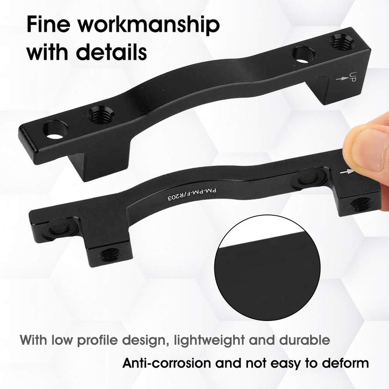 VGEBY Disc Brake Adapter, A-F203 Disc Brake Mounting Bracket Mount Caliper Adaptor for Mountain Bike (Black) - Image 4